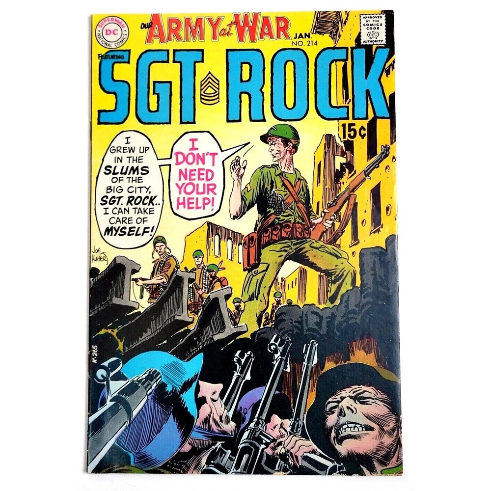 OUR ARMY AT WAR FEATURING SGT. ROCK # 214 - (1970) KUBERT COVER